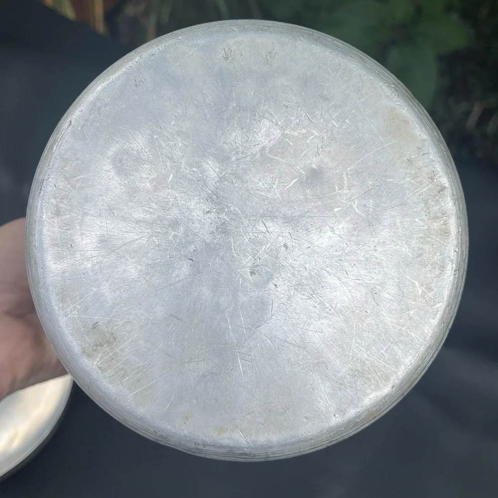 Vintage 1950's Aluminum Kitchen Sugar Canister with Lid 8